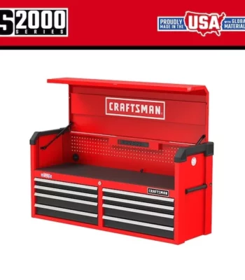 2000 Series 51.5 Inches W x 24.7 Inches H x 16 Inches D 8 Drawer Steel Tool Chest Red CRAFTSMAN 2
