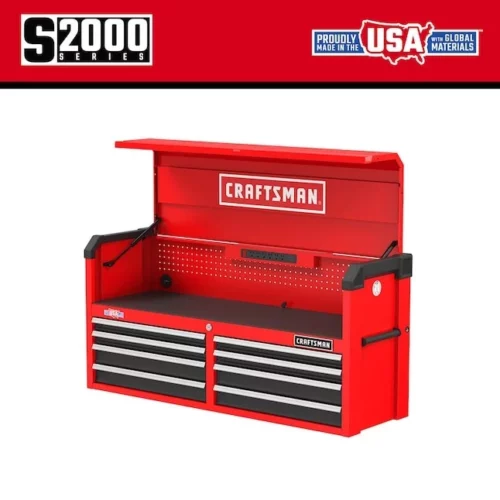 2000 Series 51.5 Inches W x 24.7 Inches H x 16 Inches D 8 Drawer Steel Tool Chest Red CRAFTSMAN 2