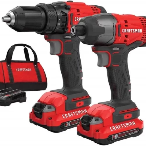 V20 20 volt Max 2 Tool Power Tool Combo Kit with Soft Case 2 Batteries and Charger Included CRAFTSMAN