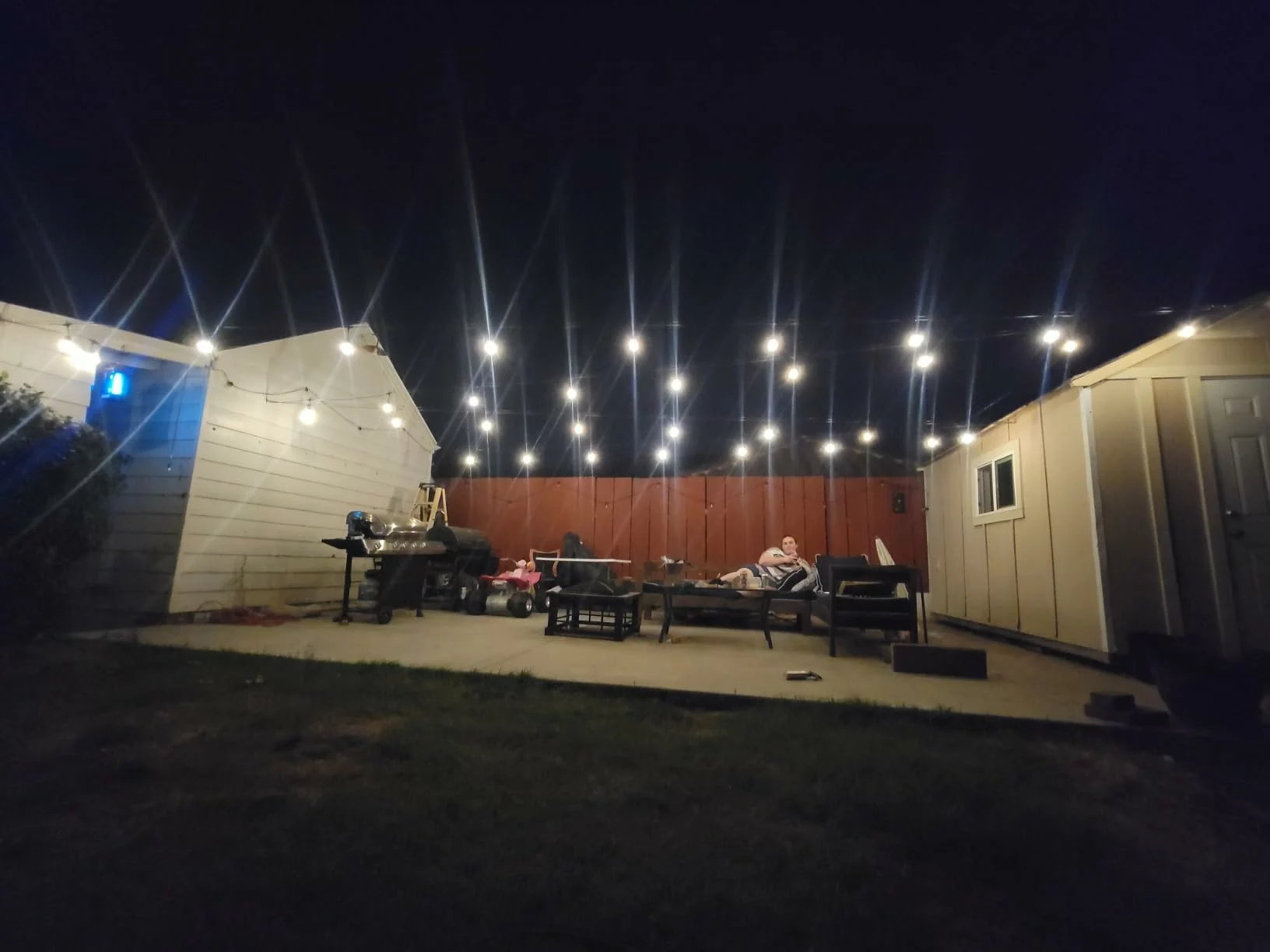 Click to view full screen Svater 105FT Outdoor LED String Lights - Commercial-Grade Patio Lights with 1W Dimmable S14 Shatterproof Bulbs, ETL Listed Heavy-Duty Waterproof Cafe, Bistro, and Market Lighting in Warm White photo review