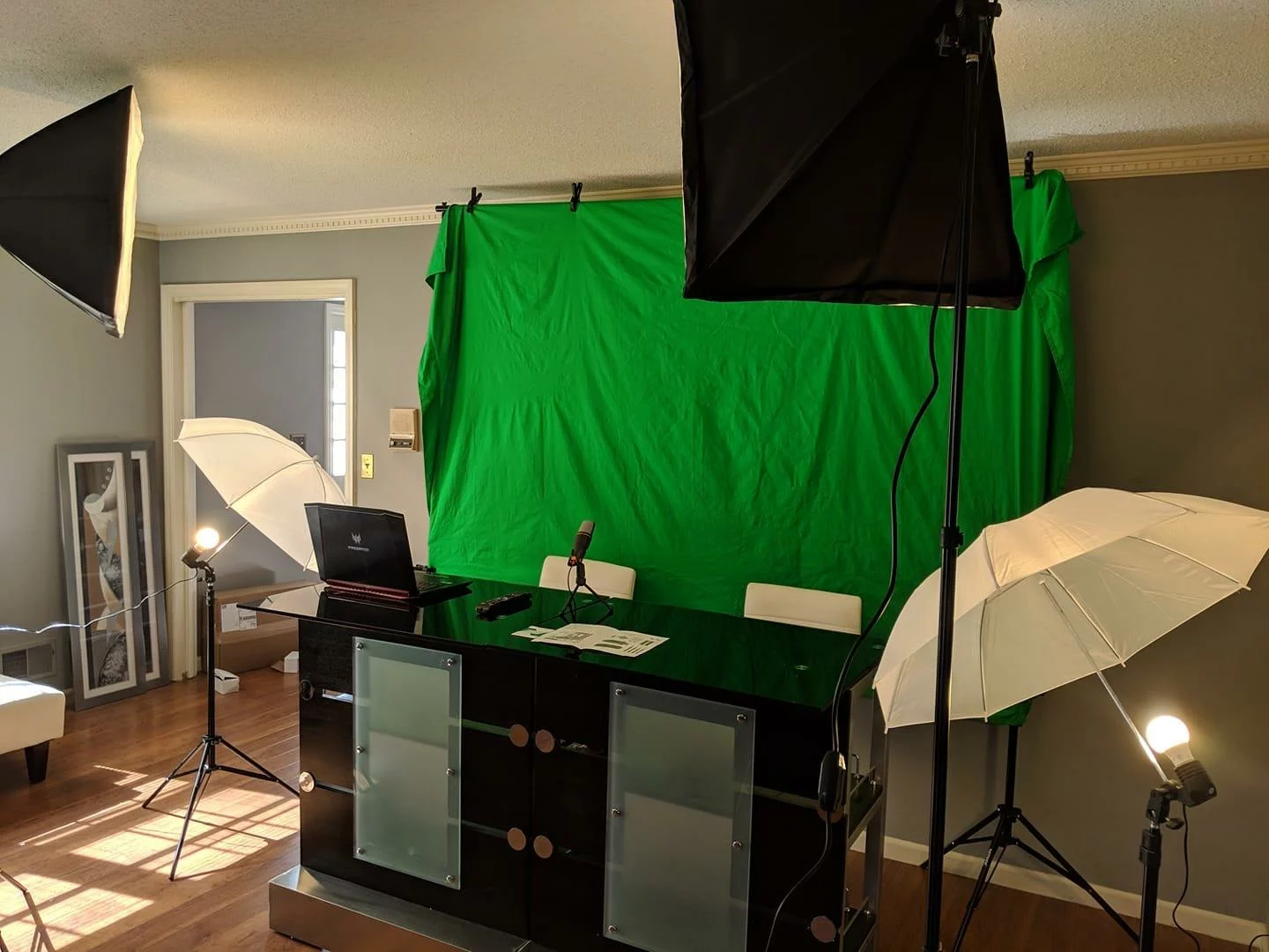 Click to view full screen Neewer Photography Lighting Kit with Backdrops - 8.5x10ft Backdrop Stand System, UL-Certified 24W LED Continuous Lighting (800W Equivalent) with 5700K Soft Light Umbrella and Softbox, Photo Studio Equipment for Video and Photo Shoots photo review