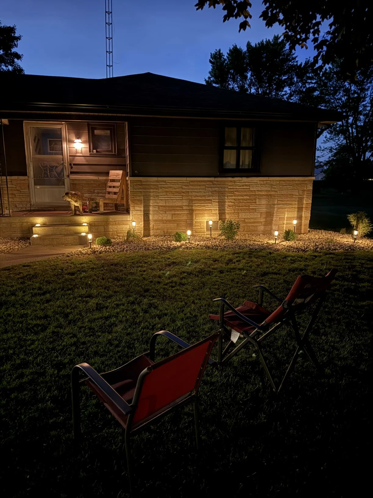 Click to view full screen BITPOTT 8-Pack Bright Solar Pathway Lights - Solar Powered Outdoor Garden Lighting, IP65 Waterproof, Auto On/Off for Lawn, Patio, Walkway, Driveway, and Landscape Decor photo review