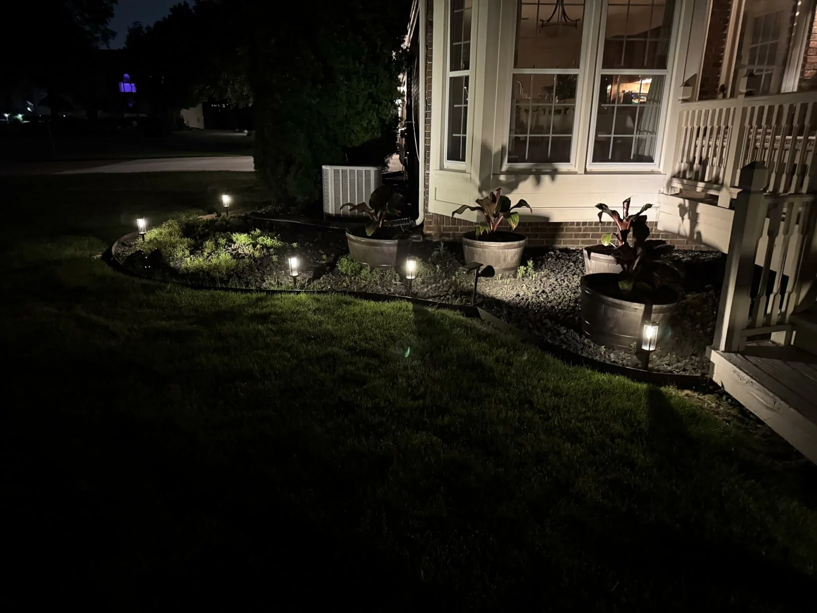Click to view full screen BITPOTT 8-Pack Bright Solar Pathway Lights - Solar Powered Outdoor Garden Lighting, IP65 Waterproof, Auto On/Off for Lawn, Patio, Walkway, Driveway, and Landscape Decor photo review