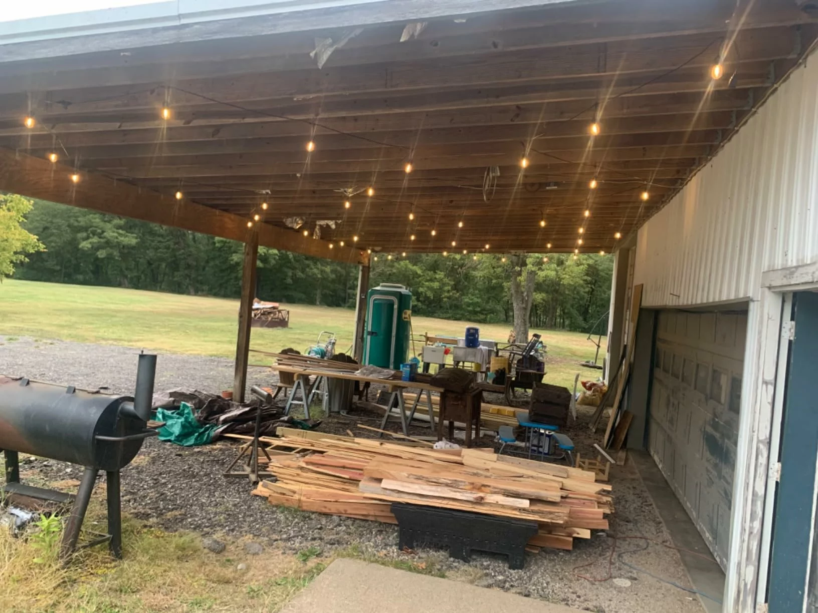 Click to view full screen Svater 105FT Outdoor LED String Lights - Commercial-Grade Patio Lights with 1W Dimmable S14 Shatterproof Bulbs, ETL Listed Heavy-Duty Waterproof Cafe, Bistro, and Market Lighting in Warm White photo review