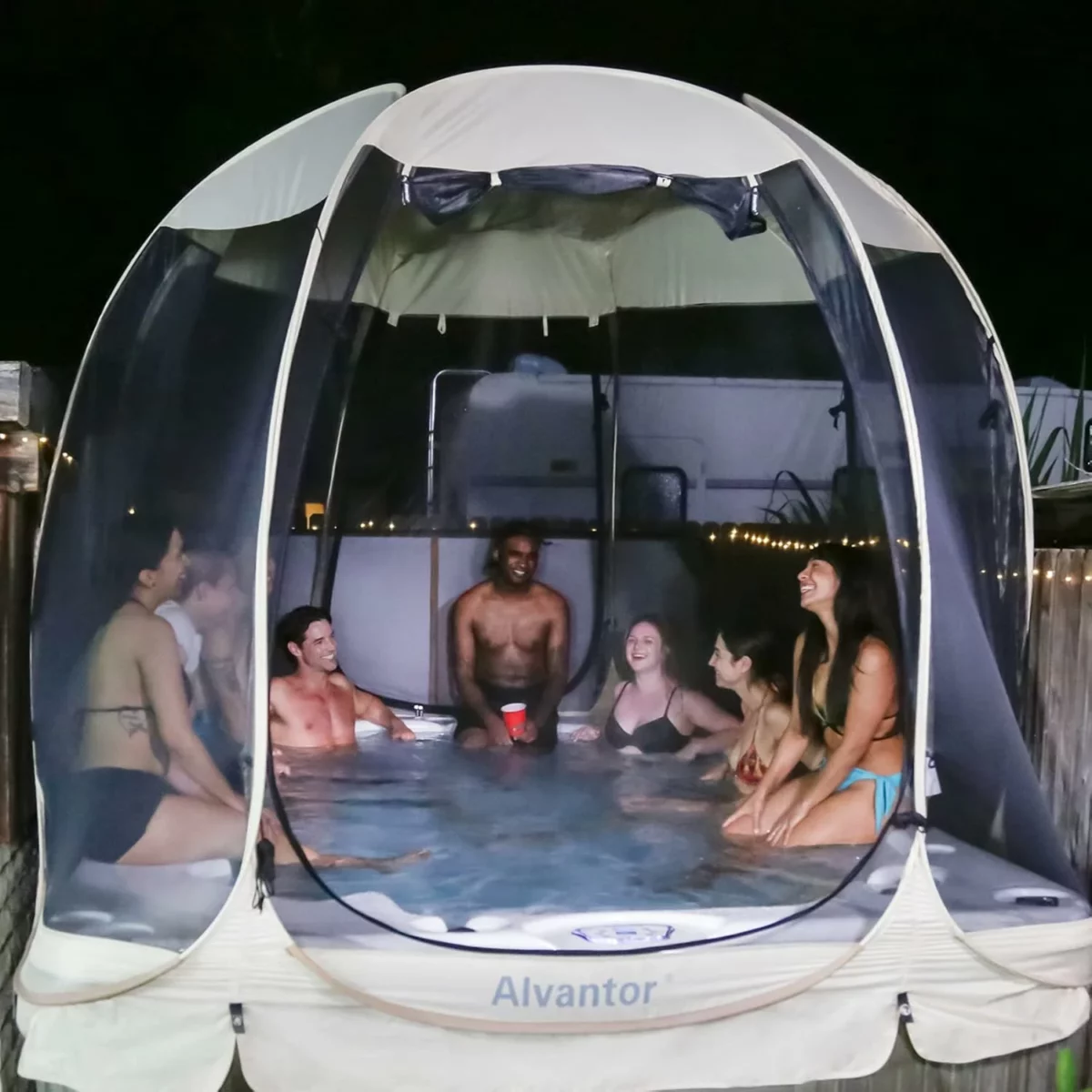 Alvantor Screen House Gazebo Pop Up Outdoor Canopy Tent with Mesh Sides UV Resistant Sun Shelter for Garden Patio and Backyard Available for 6 10 or 15 People 8