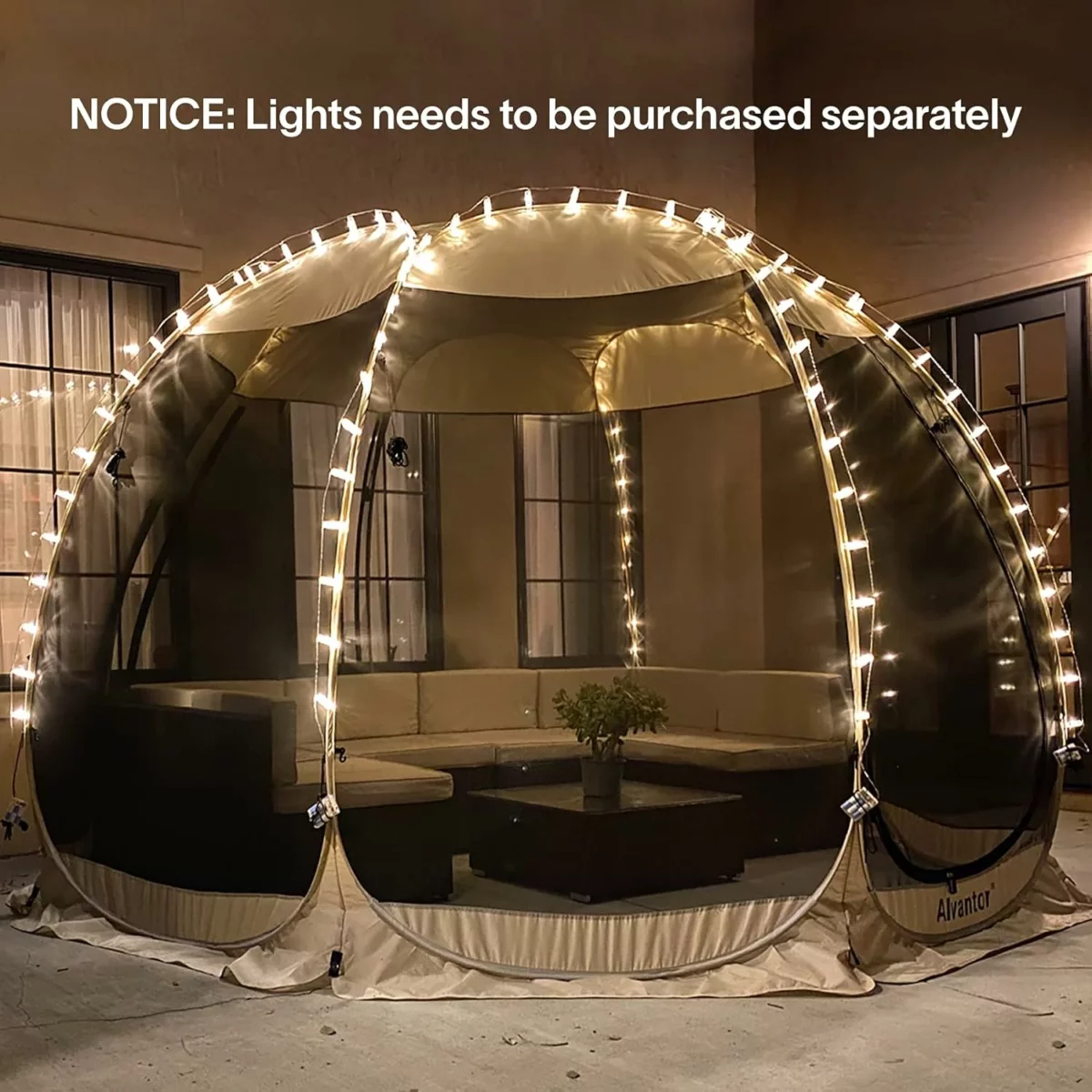 Alvantor Screen House Gazebo Pop Up Outdoor Canopy Tent with Mesh Sides UV Resistant Sun Shelter for Garden Patio and Backyard Available for 6 10 or 15 People 9