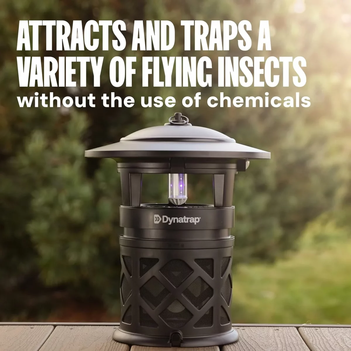 DynaTrap DT2030SR Fly Trap Outdoor Mosquito and Flying Insect Killer for 1 Acre Kills Flies Gnats Wasps Bug Zapper Alternative Black 3