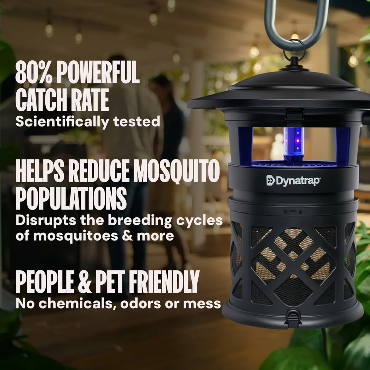 DynaTrap DT2030SR Fly Trap Outdoor Mosquito and Flying Insect Killer for 1 Acre Kills Flies Gnats Wasps Bug Zapper Alternative Black 4