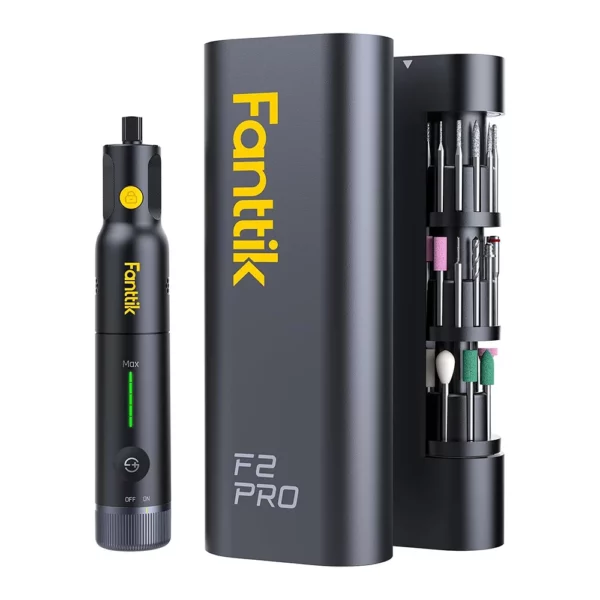 Fanttik F2 PRO 4V Cordless Rotary Tool Kit with Strong Magnetic Motor, Revostor Hub, 5-Speed Adjustment, 25,000 RPM, and 55 Accessories for Sanding, Cutting, Polishing, Drilling, Carving, and DIY Projects