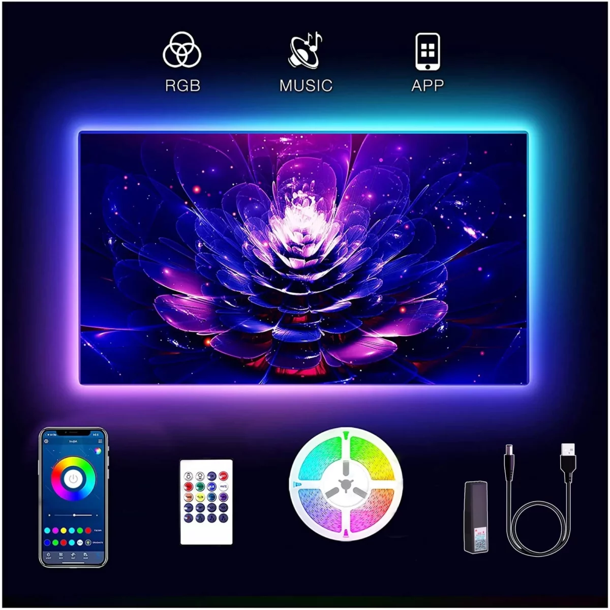 Govee 100ft RGBIC LED Strip Lights Smart WiFi LED Light Strips with App Control Works with Alexa Google Assistant DIY Segmented Color Effects Color Changing for Bedroom 2 x 50ft 10
