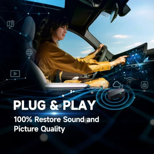 Jemluse Wireless CarPlay Adapter for iPhone 2024 Upgraded Convert Wired CarPlay to Wireless Multi User Seamless Auto Connection No Lag Compatible with iOS 10 Devices via USB C Gray 2