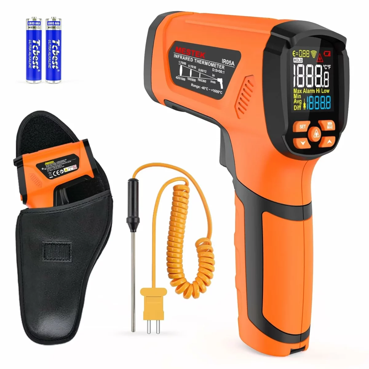 MESTEK High Temperature Infrared Thermometer Gun 1