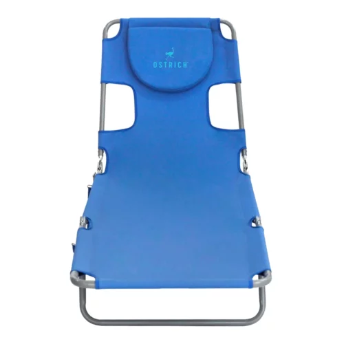 Ostrich Folding Beach Lounge Chair Adjustable Reclining Outdoor Chaise Lounger for Lawn Poolside Patio Garden and Backyard Portable Blue Sun Lounger 8
