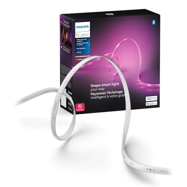 Philips Hue 16ft Indoor Smart LED Lightstrip Base Kit - 1 Pack, Works with Hue App, Alexa, Google Assistant & Apple HomeKit