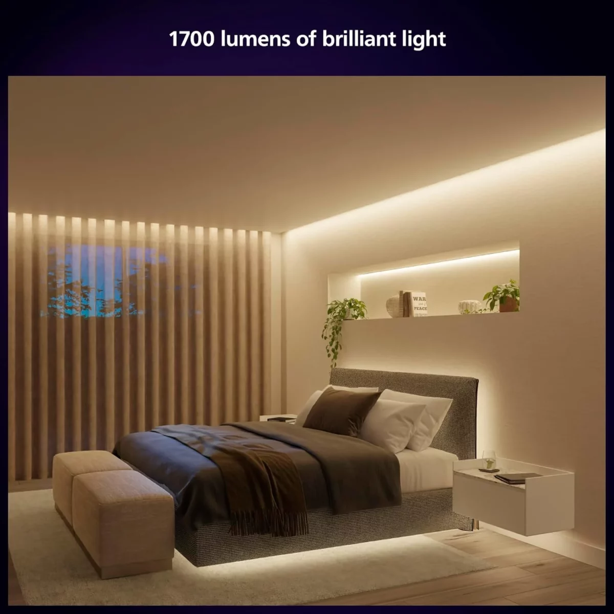 Philips Hue 16ft Indoor Smart LED Lightstrip Base Kit 1 Pack Works with Hue App Alexa Google Assistant Apple HomeKit 3