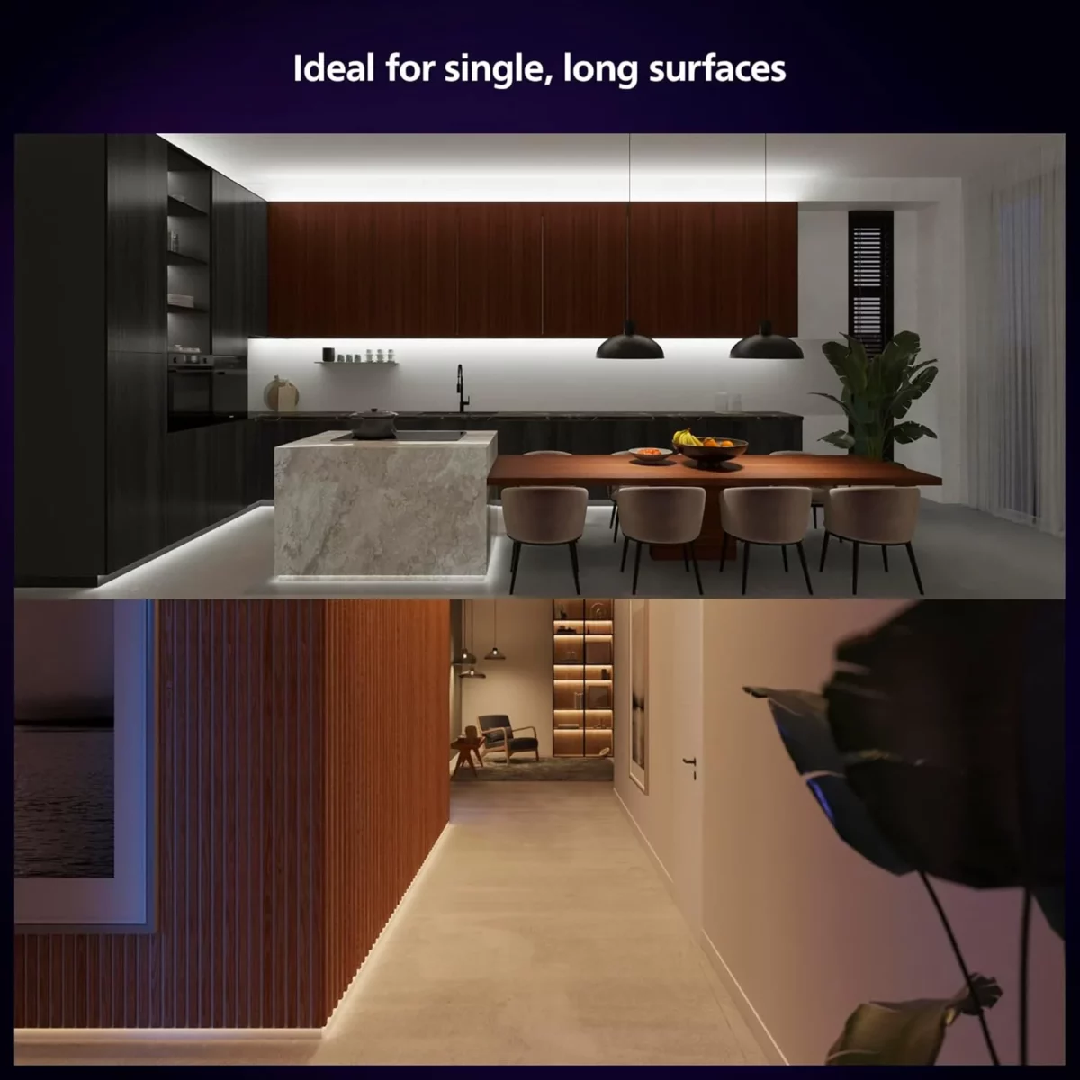 Philips Hue 16ft Indoor Smart LED Lightstrip Base Kit 1 Pack Works with Hue App Alexa Google Assistant Apple HomeKit 5