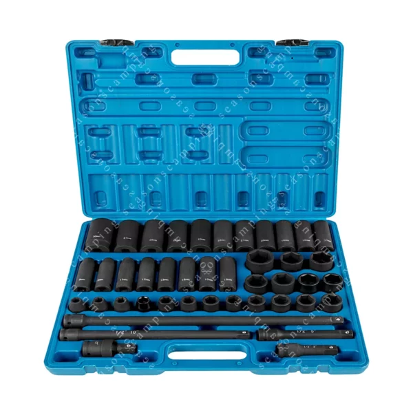 Chrome Socket Wrench Set – 1/2-Inch Standard Deep Drive, Durable Mechanics Hand Tool Kit