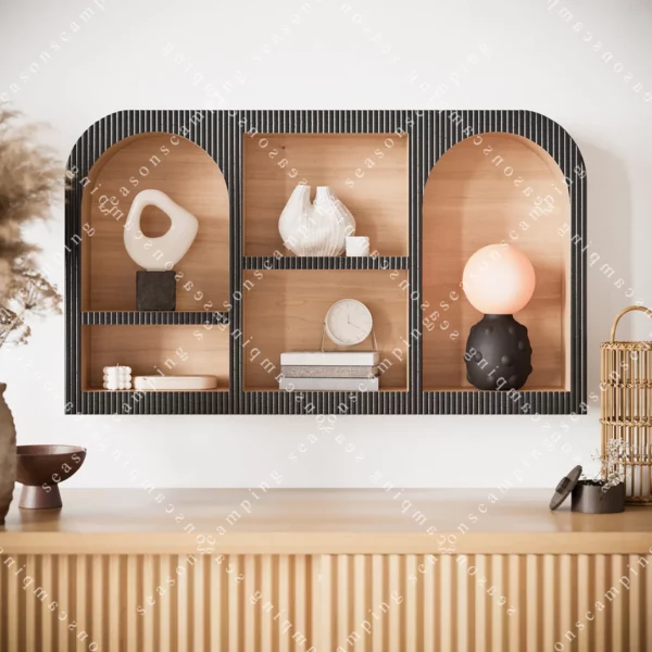 Wooden Wall-Mounted Cubby Shelf – 30.5" x 18.25", Multipurpose Storage