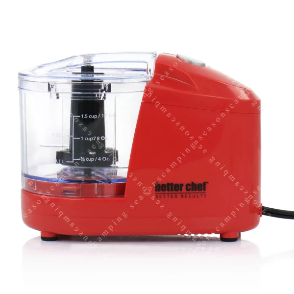 Compact 12-Ounce Mini Chopper – Red Finish, Portable Food Processor