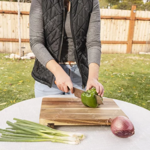 Blackstone Acacia Wood Griddle Top Cutting Board with Feet 7