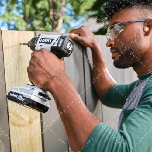 HART 20 Volt Cordless 14 Hex Impact Driver 2 Pack 4AH Battery Kit Bundle 2