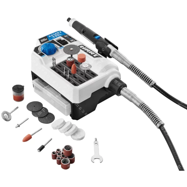 20V Cordless Rotary Tool – Variable Speed with 33 Accessories, Battery Not Included