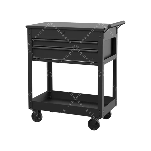 28-Inch Steel Mechanics Tool Cart – 500 lb Capacity, Powder-Coated Black Finish
