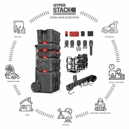 Hyper Tough Hyper Stack New Foldable Collapsible Utility Cart Black 1 ta 2025 01011 4
