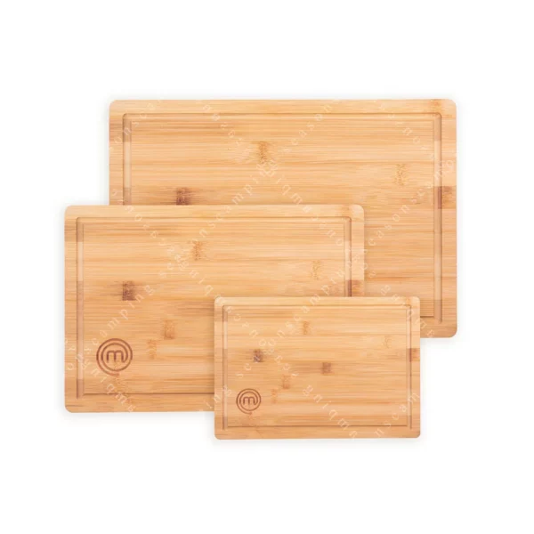 3-Piece Bamboo Cutting Board Set – Natural, Sustainable Kitchen Chopping Boards