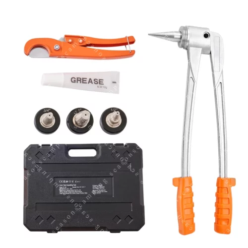 SKYSHALO Pipe Tube Expander 12 34 1 OD Manual Lever PEX Tubing Expander PEX Tools Expander with 3 Expander Heads Pipe Cutter Grease for PEX Tube and Copper Pipe ta 01011 t 2025 1 1