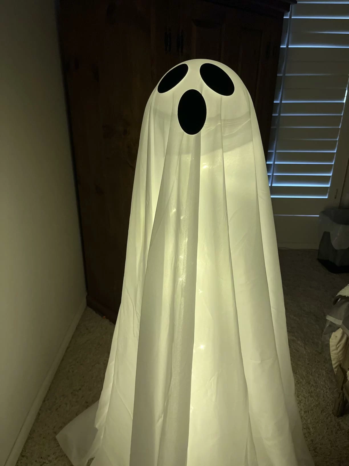 Click to view full screen Halloween Ghost Decorations Outdoor Waterproof 2 Pack with Remote String Lights, Battery Operated Yard Porch Decor photo review
