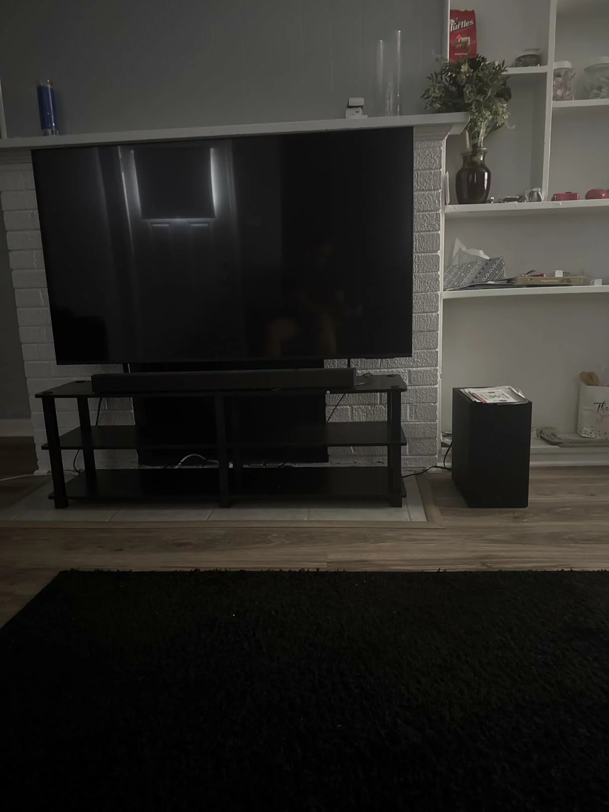 Click to view full screen Furinno Turn-N-Tube TV Stand for 55 inch Entertainment Center Media Storage Shelf 3 Tier Home Table Round Tubes Living Room Console Table photo review