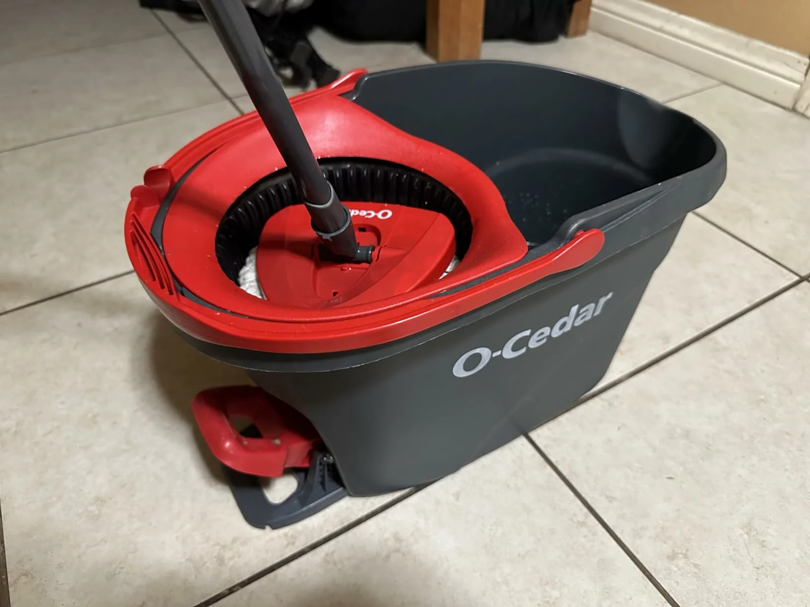 Click to view full screen EasyWring Microfiber Spin Mop Bucket Floor Cleaning System Square Mop Foldable Handle For Hardwood Tile Marble Wall Cleaning photo review