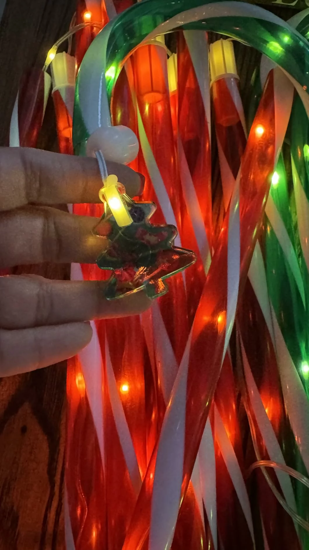 Click to view full screen 10 Pack Solar Candy Cane Pathway Lights, Outdoor Christmas Decorations with Remote & 8 Lighting Modes 2025 photo review