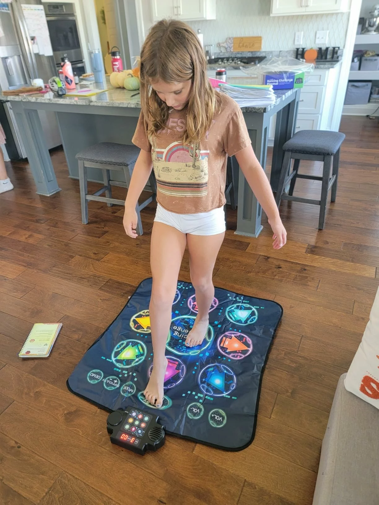Click to view full screen Dance Mat Electronic Rhythm Play Pad with Built-in Music, 24 Challenge Levels photo review