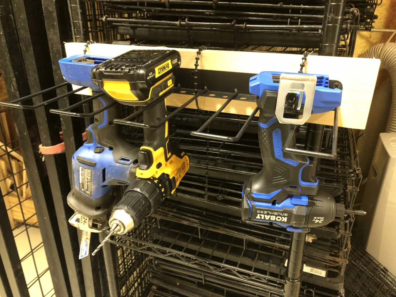Click to view full screen 2 Pack Drill Holder Power Tool Organizer Wall Mount Heavy Duty Garage Storage Rack With 32 Screwdriver Slots Ideal Garage Gifts For Men photo review