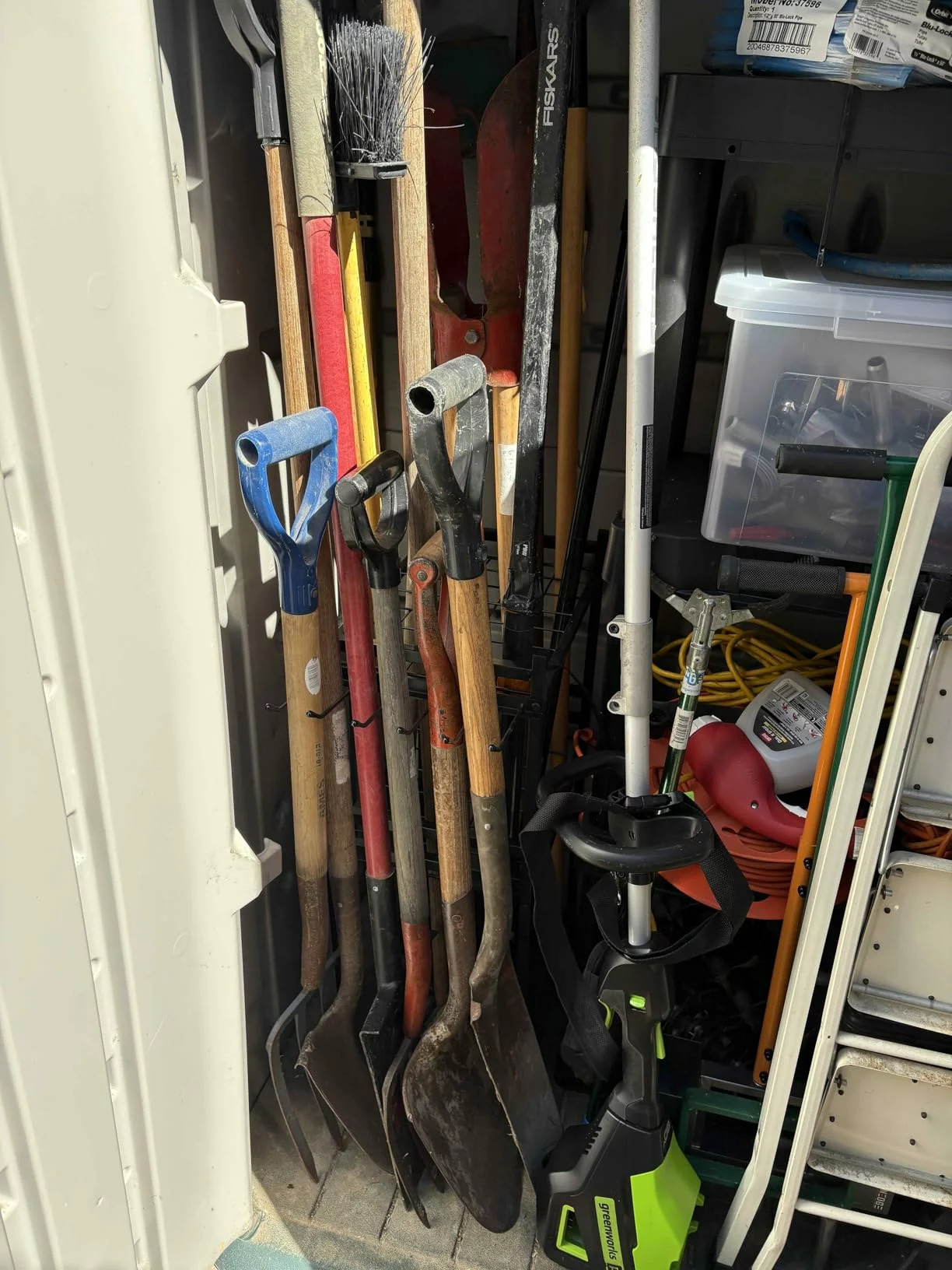 Click to view full screen 3 Tier Heavy Duty Garden Tool Organizer Rack Utility Yard Storage For Long Handle Tools Rake Brooms Shovel Garage photo review