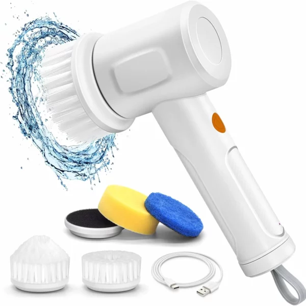Electric Spin Scrubber Cleaning Brush Cordless Power Scrubber Household Cleaning Tools For Wall Stove Tablewares