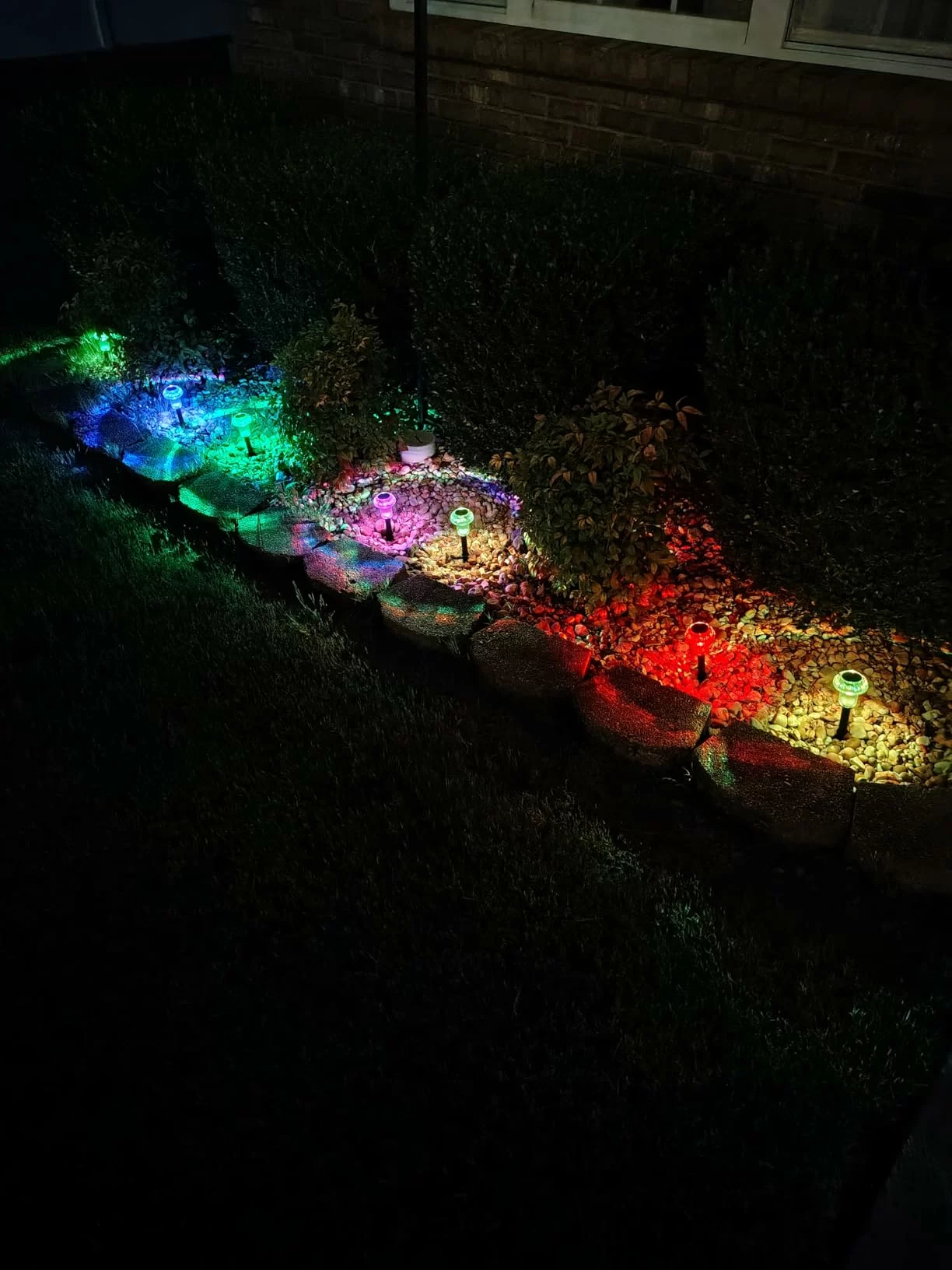Click to view full screen 8 Pack Solar Mushroom Pathway Lights, Waterproof Outdoor LED Color Changing Garden Patio Yard Christmas Decor photo review