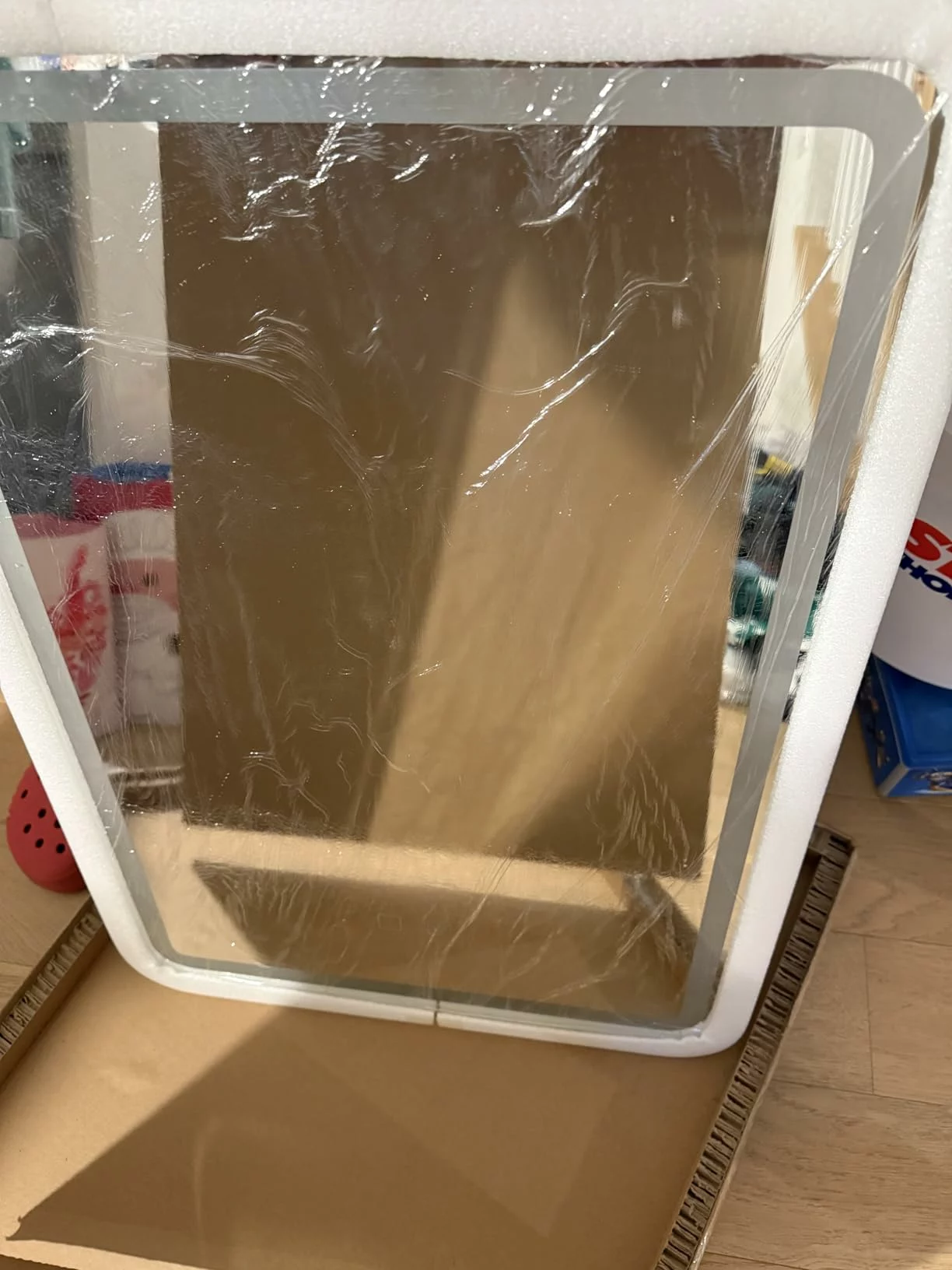 Click to view full screen 20x28 Inch LED Bathroom Mirror, Wall Mounted Vanity Mirror with Backlit, Fogless Anti-Fog Demister, Dimmable photo review