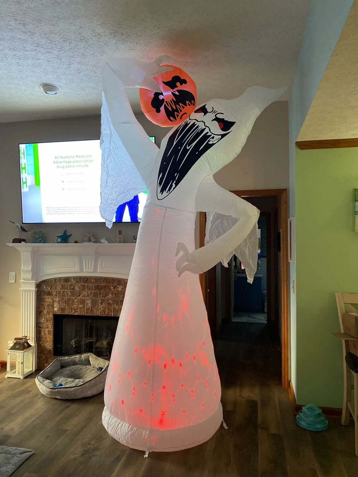 Click to view full screen Halloween Inflatable 8FT Spooky Pumpkin Tree, Lighted Blow Up Outdoor Indoor Yard Lawn Garden Holiday Decoration photo review