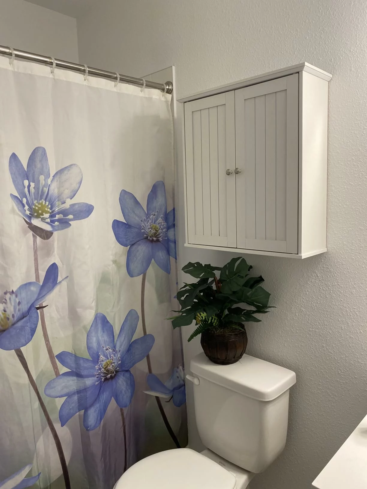 Click to view full screen Wall Mounted Bathroom Storage Cabinet, 2 Door Medicine Cabinet Over Toilet with 3-Tier Shelves, Solid White photo review