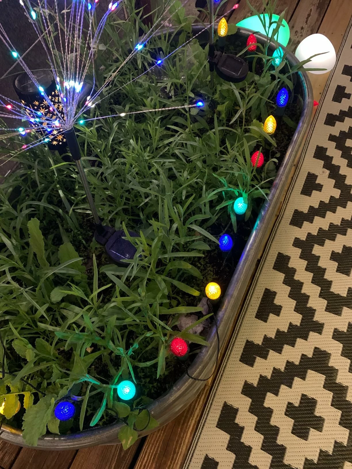 Click to view full screen 20-Pack Solar Christmas Garden Stake Lights, 2 in 1 Outdoor Waterproof C9 Strawberry Pathway Decorations photo review