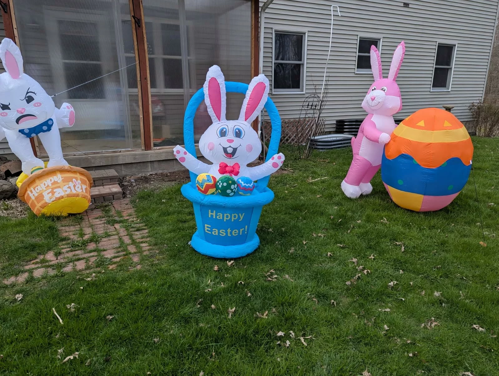 Click to view full screen 2FT Giant Halloween Inflatables Ghost with 7-Colored Flame Rotation LED Lights, Huge Outdoor Decorations Tall Blow-ups for Yard photo review