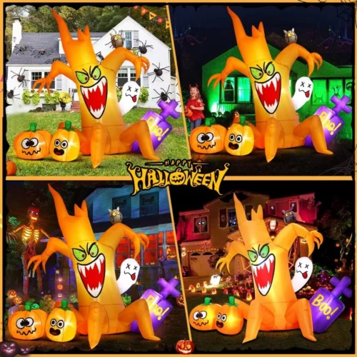 8FT Halloween Inflatable Decorations Outdoor Halloween Decoration Outdoor Inflatable Spooky Pumpkin 03