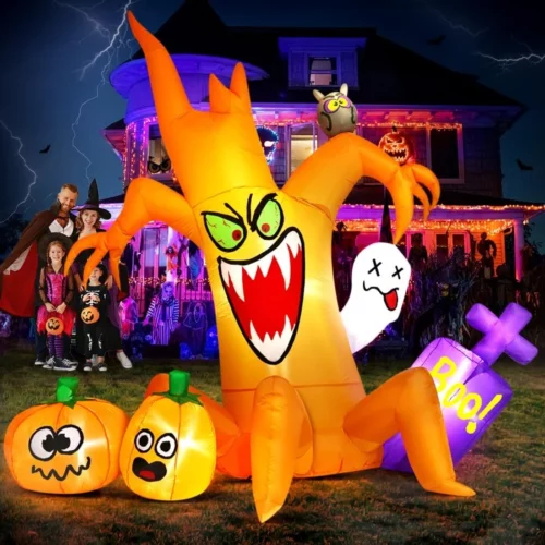 8FT Halloween Inflatable Decorations Outdoor Halloween Decoration Outdoor Inflatable Spooky Pumpkin 07