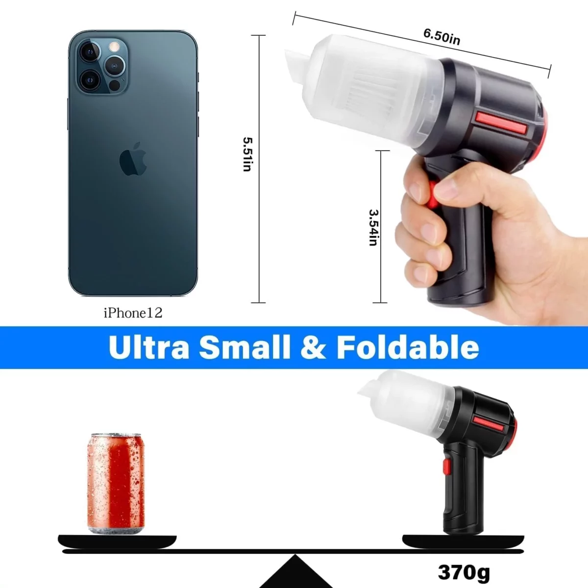Air Duster Computer Vacuum Cleaner for Keyboard Cleaning Cordless Canned Air Powerful Energy 02