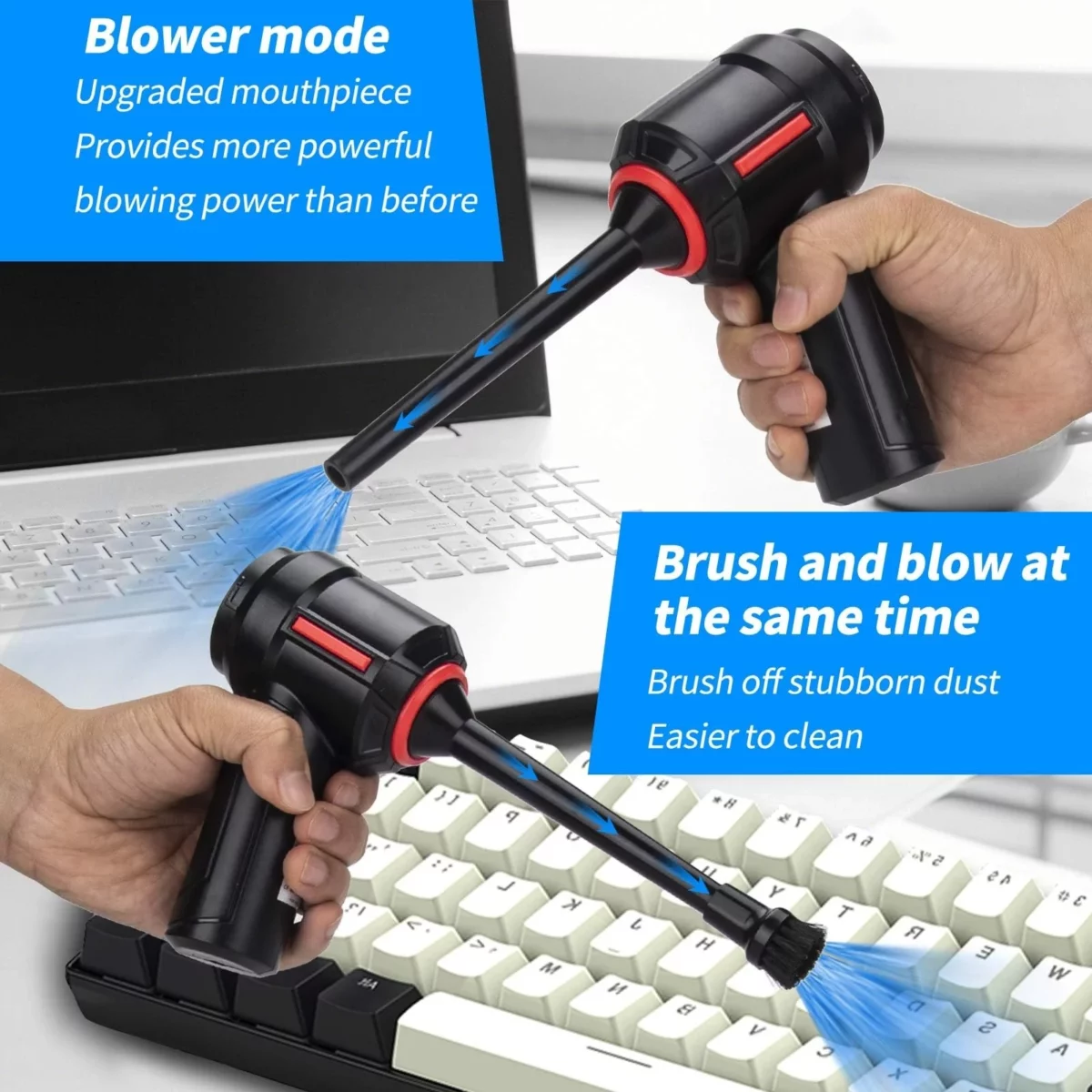 Air Duster Computer Vacuum Cleaner for Keyboard Cleaning Cordless Canned Air Powerful Energy 03