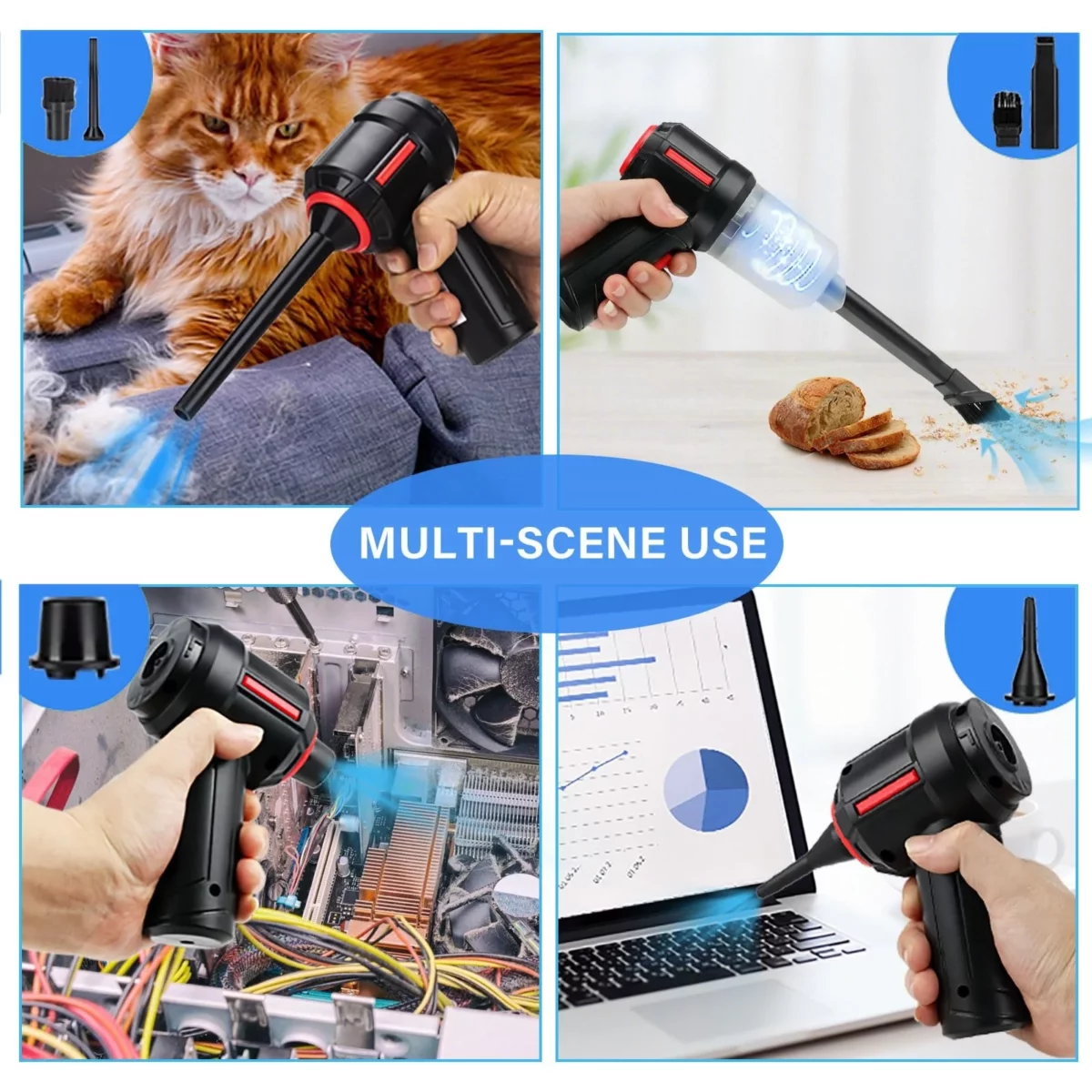 Air Duster Computer Vacuum Cleaner for Keyboard Cleaning Cordless Canned Air Powerful Energy 05