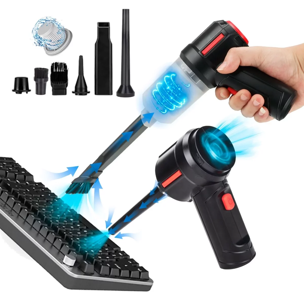 Air Duster Computer Vacuum Cleaner for Keyboard Cleaning Cordless Canned Air Powerful Energy 07